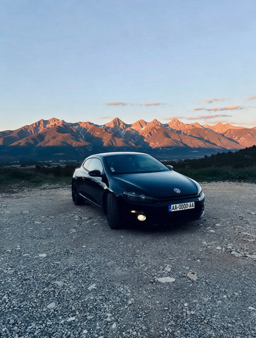 Renault Clio photographed at dusk