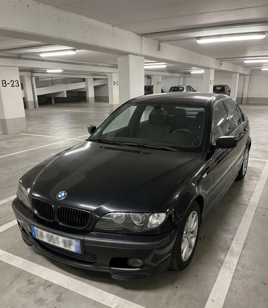 Black BMW repaired in place