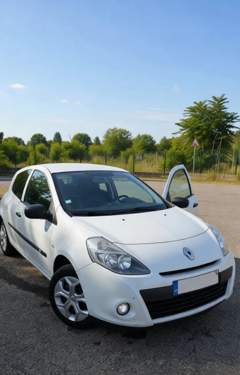 Off-centre Renault Clio upload