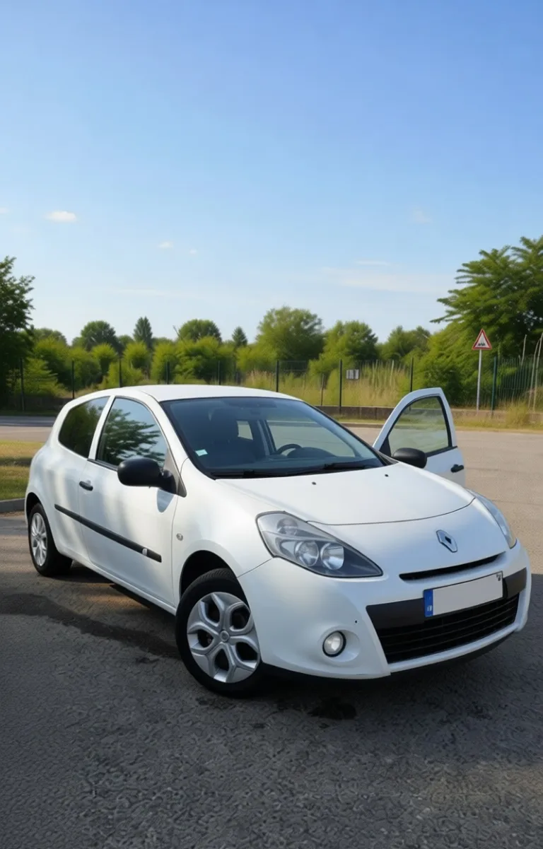Renault Clio recentred to a 3/4 frame
