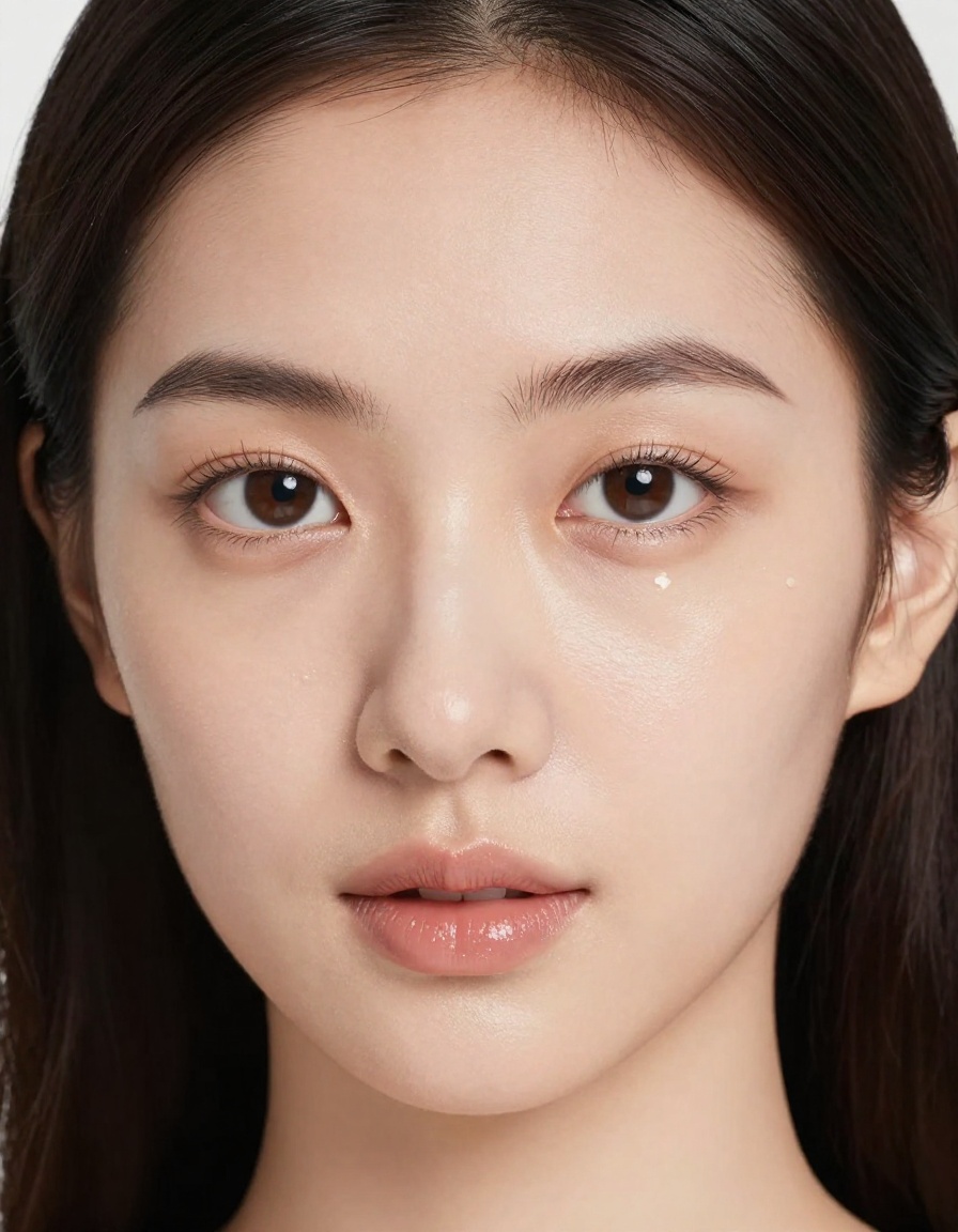 Beauty model, glass skin