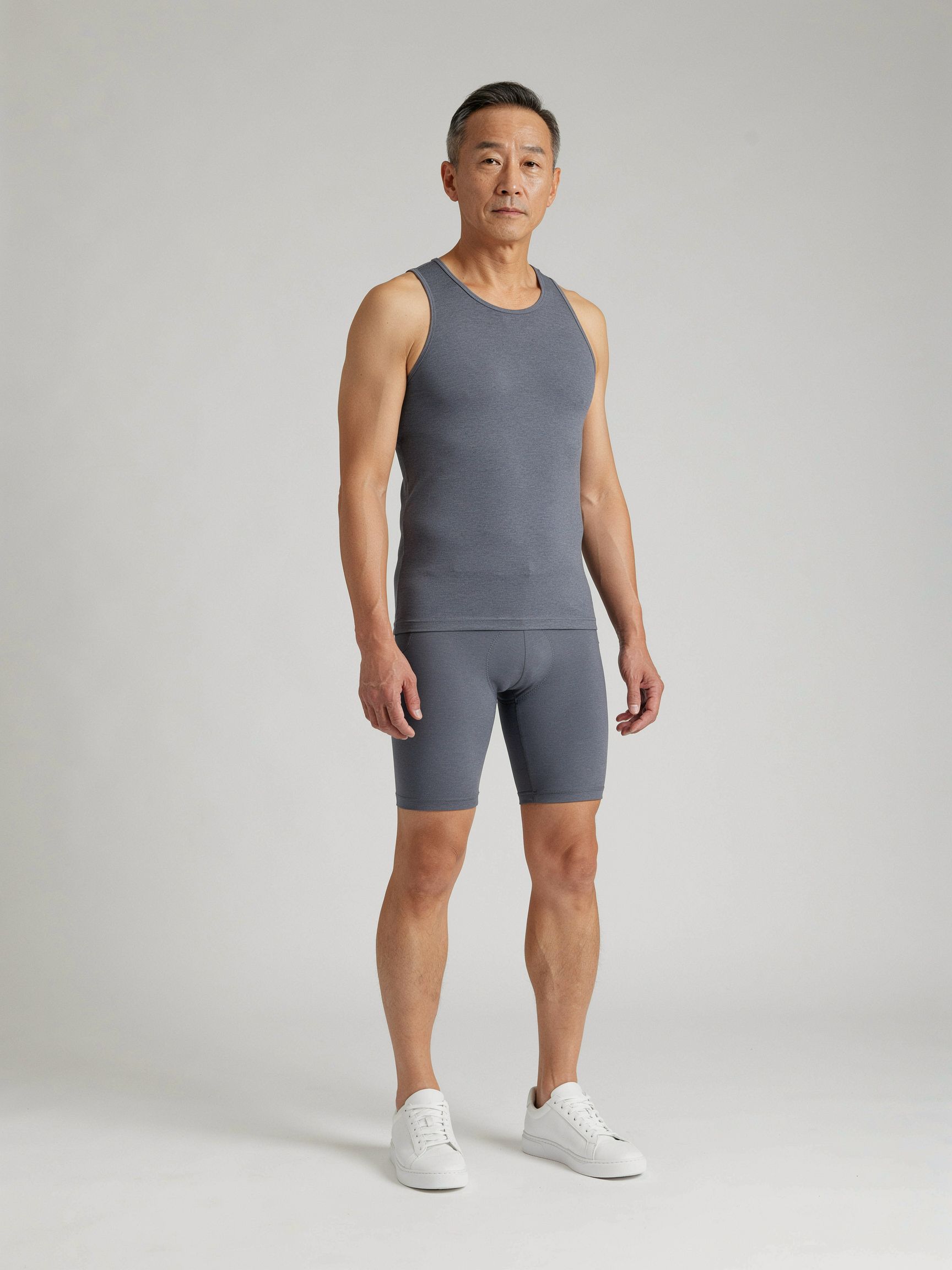 East Asian man, full-length catalog still