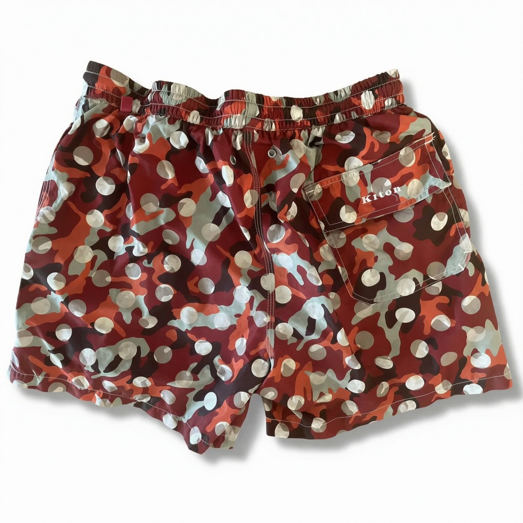 Kiton swim shorts pressed on white