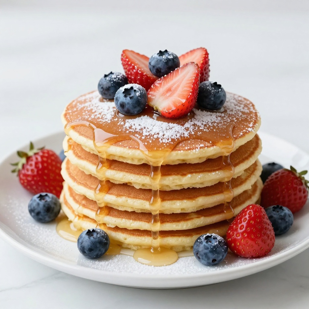 Berry pancake stack