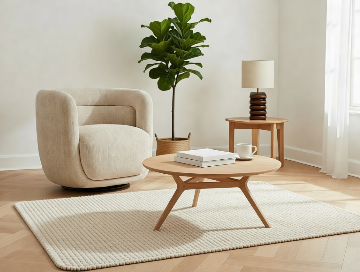 Three products composed into one styled room