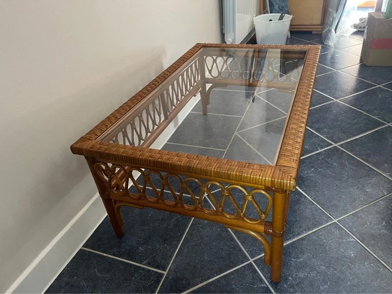 Rattan coffee table seller photo