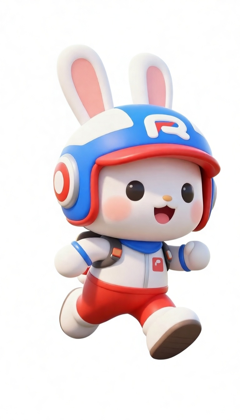 White bunny mascot