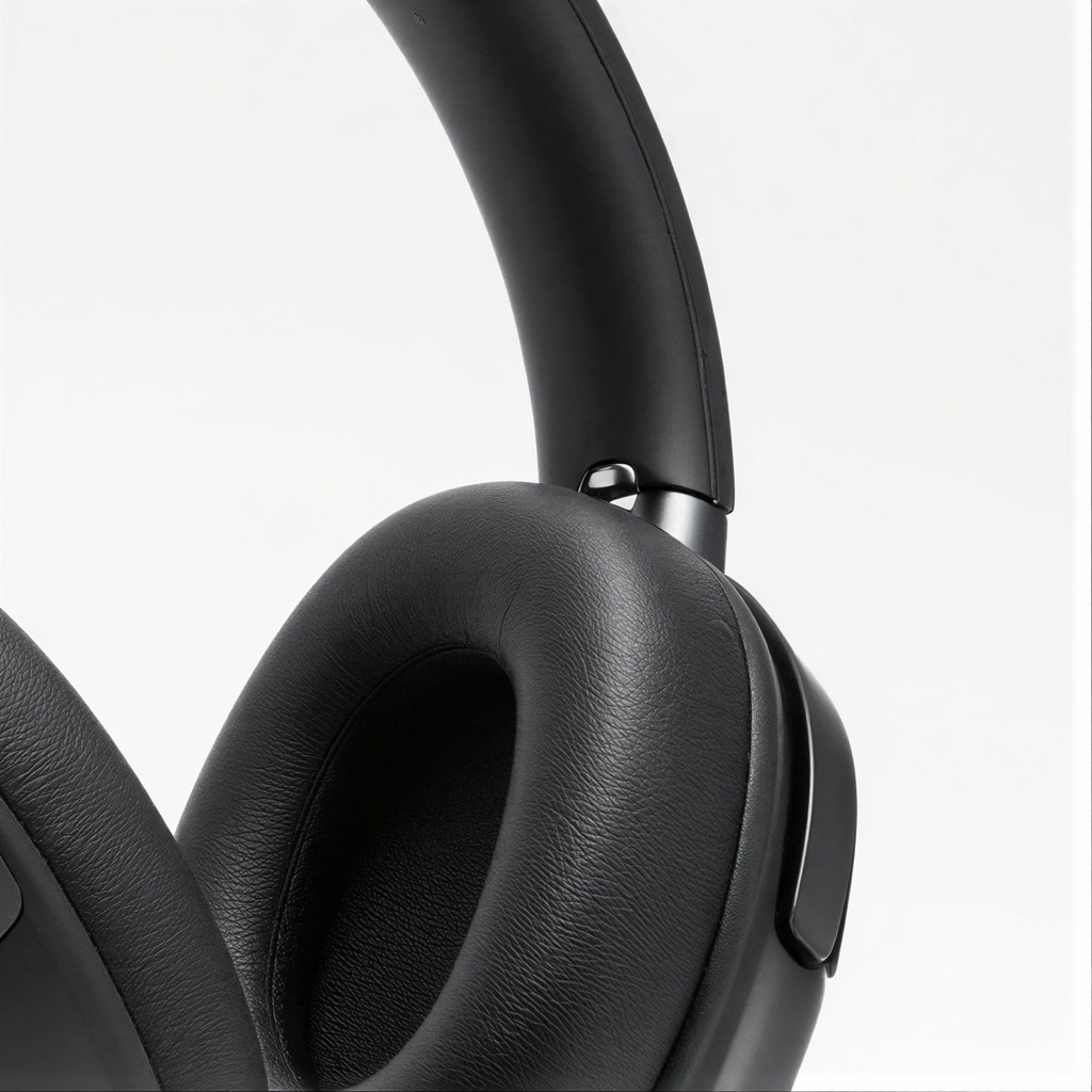 Headphones ear-cushion crop after upscaling