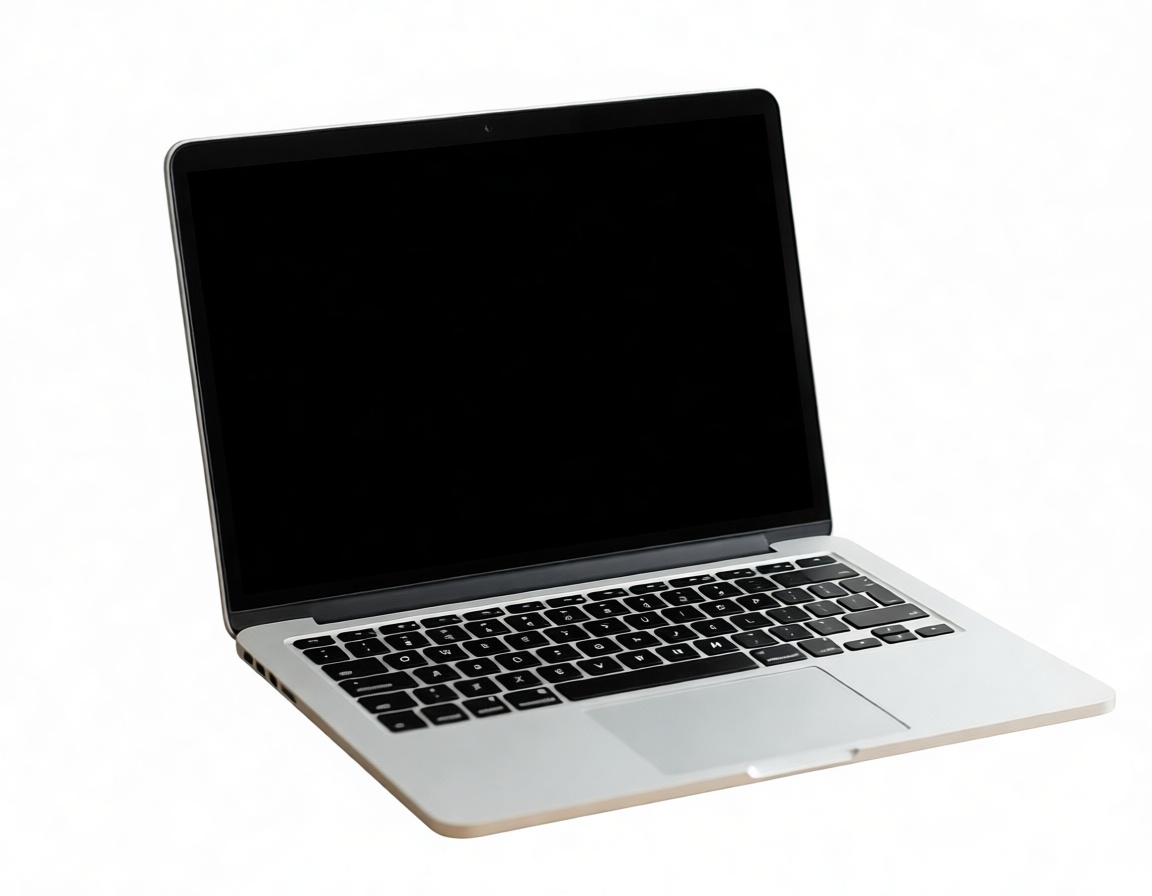 Laptop on a clean backdrop