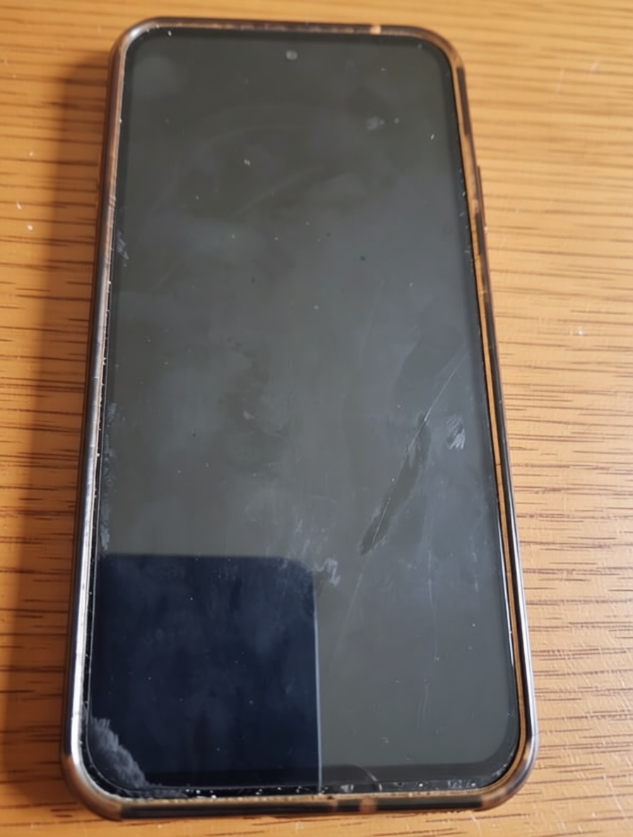 Smartphone raw photo with glare