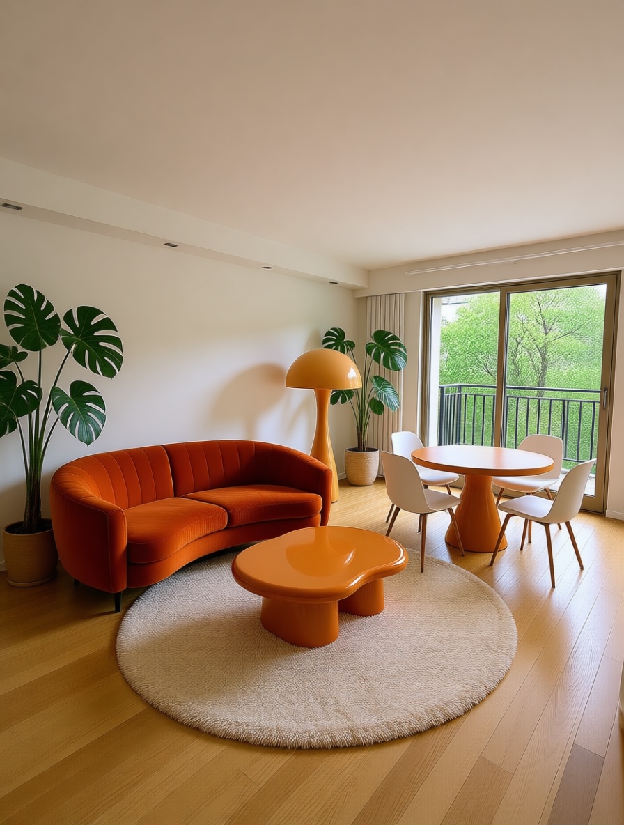 Retro mid-century staging